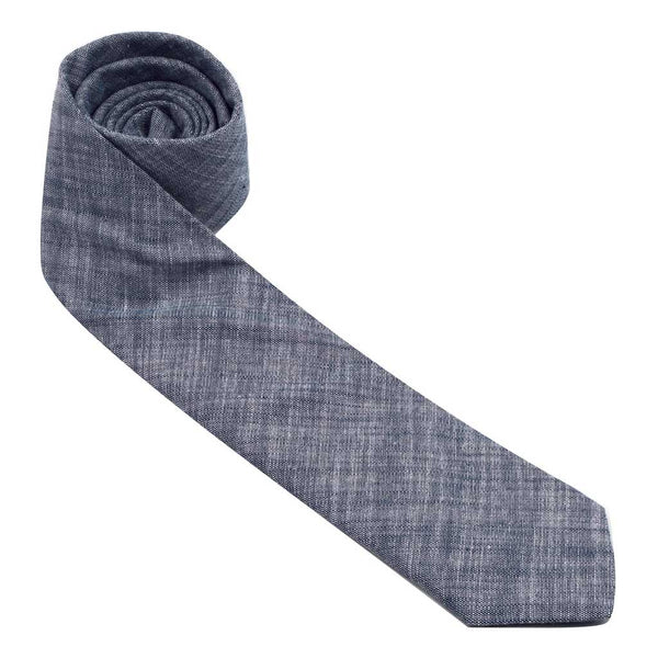 MrShorTie-blue-lightblue-linen-short-tie-necktie-The-Sabotage-ShorTie