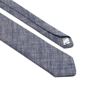 MrShorTie-blue-lightblue-linen-short-tie-necktie-The-Sabotage-ShorTie